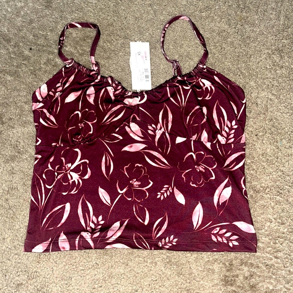 floral tight tank top